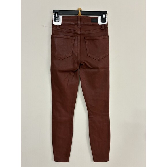 PAIGE Hoxton Coated High Waist Ankle Skinny Jeans NWT Size 23 - Picture 12 of 12